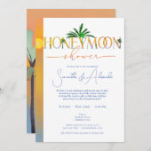 Tropical Beach Sunset Flitterwochen Paare Dusche Einladung (Vorne/Hinten)