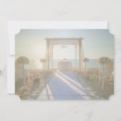 Tropical Beach Sunset Floral Arbor UAWG Einladung (Rückseite)