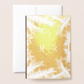 Tropical Beach Sunset Foto Collage Einladung (Rückseite mit Umschlag)