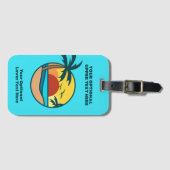 Tropical Beach Sunset Gepäckanhänger (Vorderseite (Horizontal))