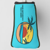 Tropical Beach Sunset Golf Headcover (Rotieren 90)