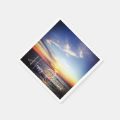 Tropical Beach Sunset Happy Retirement Custom Serviette (Ecke)