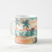 Tropical Beach Sunset Kaffeetasse (Vorderseite Links)