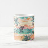 Tropical Beach Sunset Kaffeetasse (Mittel)