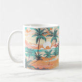 Tropical Beach Sunset Kaffeetasse (Links)