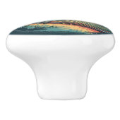 Tropical Beach Sunset Palmen Cabinet Drawer Keramikknauf (Seitenansicht)