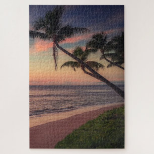 Tropical Beach Sunset Palms Puzzle