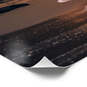Tropical Beach Sunset Poster (Ecke)