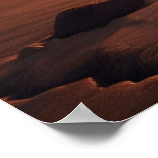 Tropical Beach Sunset Poster (Ecke)