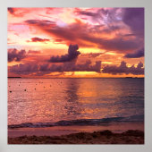 Tropical Beach Sunset Poster (Vorne)