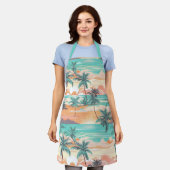 Tropical Beach Sunset Schürze (Getragen)