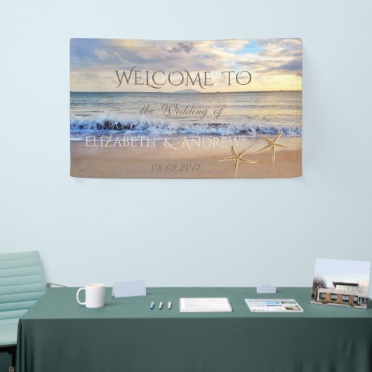 Tropical Beach Sunset, Seastar Wedding Banner (Messeveranstaltung)