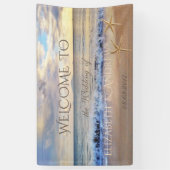 Tropical Beach Sunset, Seastar Wedding Banner (Vertikal)