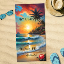 Tropical Beach Sunset Teacher
