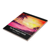 Tropical Beach Sunset Watercolor Farida Greenfield Fliese (Seite)