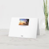 Tropical Beach Tahiti Island Sunset Karte (Rückseite)