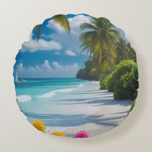 Tropical Beach Throw Kissen