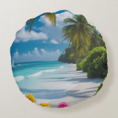 Tropical Beach Throw Kissen (Rückseite)