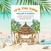 Tropical Beach Tiki Luau Paare Dusche Einladung