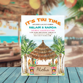 Tropical Beach Tiki Luau Paare Dusche Einladung
