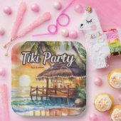 Tropical Beach Tiki Party Pappteller (Party)