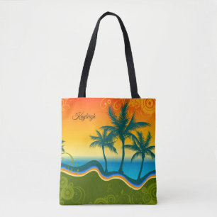Tropical Beach Tote Bag Tasche