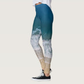 Tropical Beach Trendy Digital Hand Paint Effect Leggings (Links)