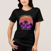 Tropical Beach Trip Custom Palm Tree Women's Tri-Blend Shirt (Vorderseite)