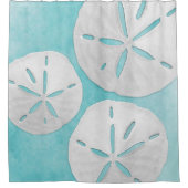 Tropical Beach türkisfarbene weiße Sandküste Duschvorhang (Vorderseite)