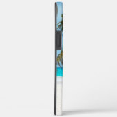 Tropical Beach Turquoise Monogram Palm Tree Case-Mate iPhone Hülle (Rückseite / Rechts)
