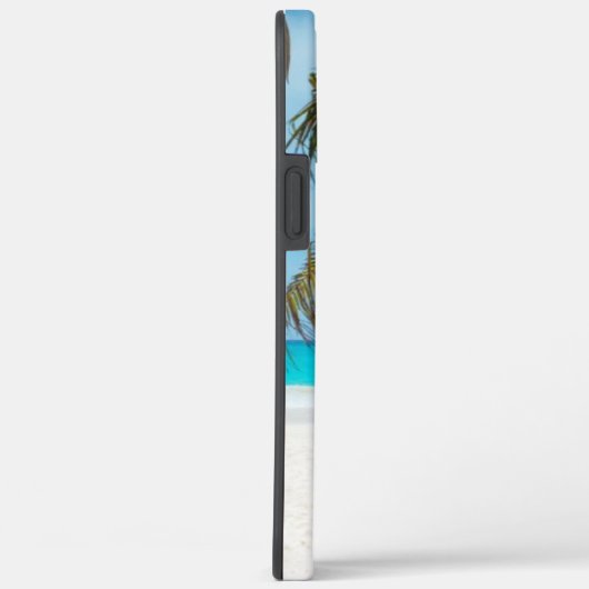 Tropical Beach Turquoise Monogram Palm Tree Case-Mate iPhone Hülle (Rückseite / Rechts)