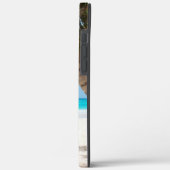 Tropical Beach Turquoise Monogram Palm Tree Case-Mate iPhone Hülle (Rückseite / Links)