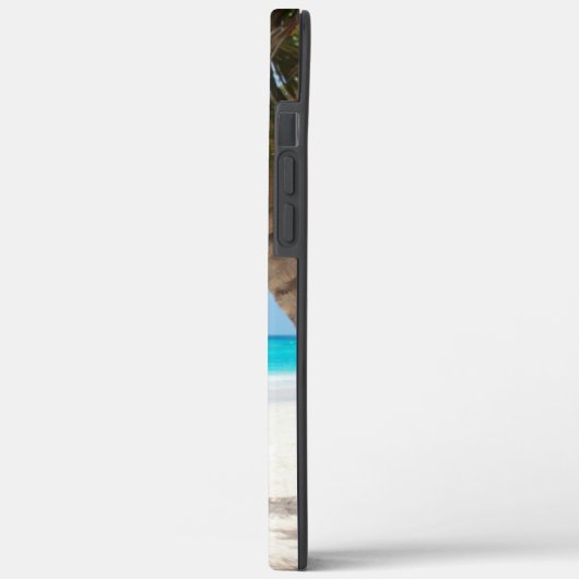 Tropical Beach Turquoise Monogram Palm Tree Case-Mate iPhone Hülle (Rückseite / Links)