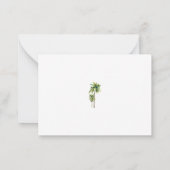 Tropical Beach Typografy Danke, Card Wedding Mitteilungskarte (Rückseite)