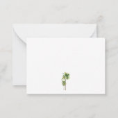 Tropical Beach Typografy Danke, Card Wedding Mitteilungskarte (Rückseite)