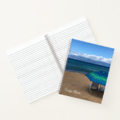 Tropical Beach Umbrella Foto Spiral Notebook Notizblock (Innenseite)