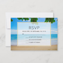 Tropical Beach Vacacation Island Wedding RSVP