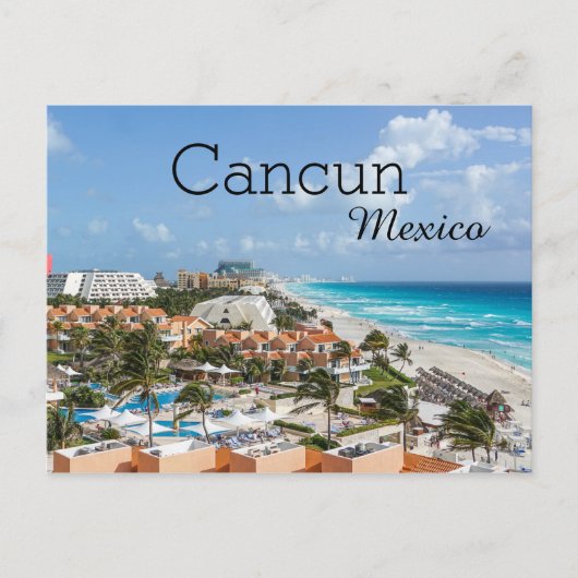 Tropical Beach Vacation Cancun Mexiko Postkarte (Vorderseite)