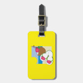 Tropical Beach Vacation Coconut Flowers Flip Flops Gepäckanhänger (Vorderseite vertikal)