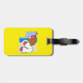 Tropical Beach Vacation Coconut Flowers Flip Flops Gepäckanhänger (Rückseite horizontal)