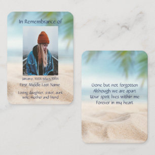 Tropical Beach Vacation Holiday Pocket Keepake Visitenkarte