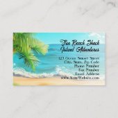 Tropical Beach Vacation Island Art Travel Visitenkarte (Vorderseite)