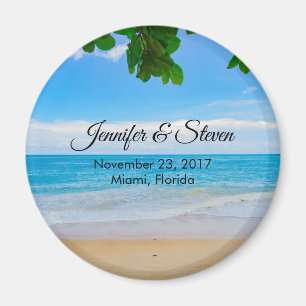 Tropical Beach Vacation Island Hochzeit Magnet