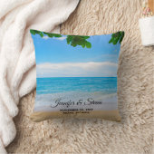 Tropical Beach Vacation Island Wedding Kissen (Decke)