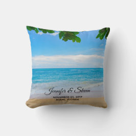 Tropical Beach Vacation Island Wedding Kissen