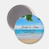 Tropical Beach Vacation Island Wedding Magnet (Vorderseite/Rückseite)