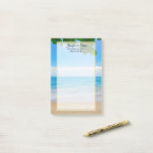Tropical Beach Vacation Island Wedding Post-it Klebezettel (Auf Schreibtisch)