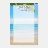 Tropical Beach Vacation Island Wedding Post-it Klebezettel (Vorderseite)