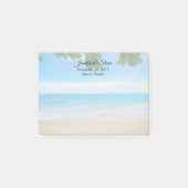 Tropical Beach Vacation Island Wedding Post-it Klebezettel (Vorderseite)