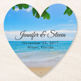 Tropical Beach Vacation Island Wedding Untersetzer